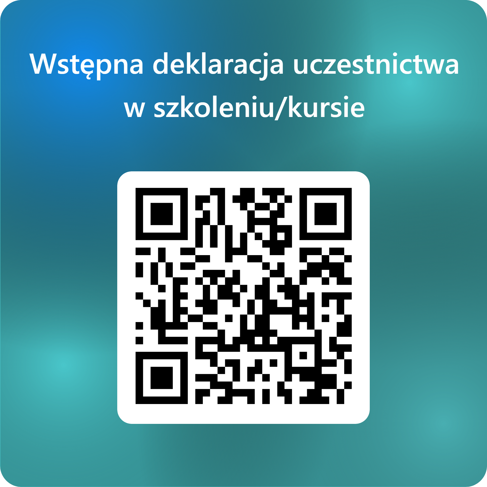Kod QR do zapisu na kursy i szkolenia